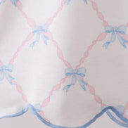Blue bow ribbon print bloomer set