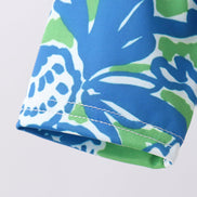 Ocean garden splash ruffle rashguard set