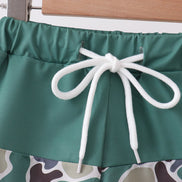Camouflage duck embroidery swim trunks