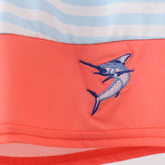 Tuna embroidery swim trunks