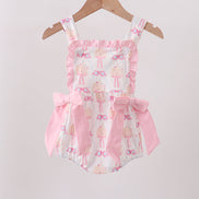 Pink bow castle ruffle bubble
