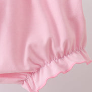 Lavender Smocked Embroidered Bow Jacquard Bloomer Set