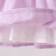 Lavender Smocked Embroidered Bow Jacquard Bloomer Set