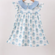 Blue Retro Floral Dress