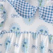 Blue Retro Floral Dress