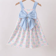 Blue Hydrangea Bow Dress