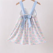 Blue Hydrangea Bow Dress