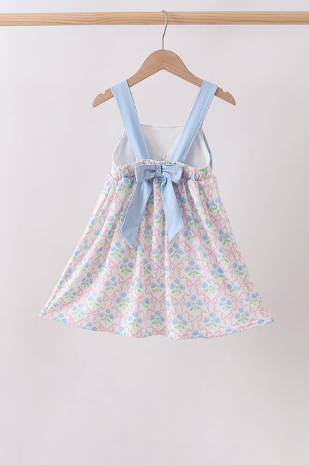 Blue Hydrangea Bow Dress
