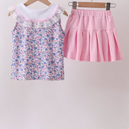 Floral Lace Skirt Set