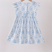 Blue Castle Smocked Ruffle Dress