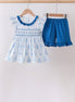 Blue Castle Smocked Ruffle Set