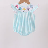 Blue Umbrella Smocked Bubble