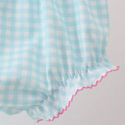 Blue Umbrella Smocked Bloomer Set