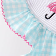 Blue Umbrella Smocked Set
