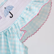 Blue Umbrella Smocked Dress