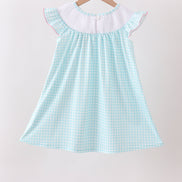 Blue Umbrella Smocked Dress