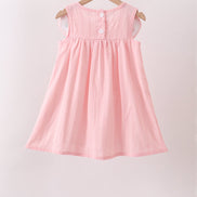 Pink Princess Embroidered Jacquard Dress