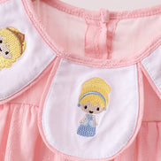 Pink Princess Embroidered Jacquard Dress