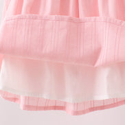 Pink Princess Embroidered Jacquard Dress