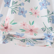Blue Floral Smocked Ruffle Bubble