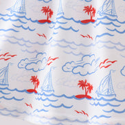 Blue Sailboat Smocked Bloomer Set