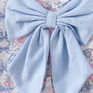 Blue Floral Bow Bloomer Set