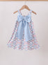 Blue Floral Bow Dress