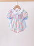 Blue Hydrangea Smocked Pearl Bubble