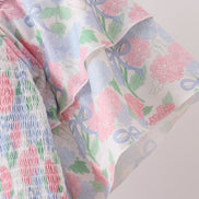 Blue Hydrangea Smocked Women Dress