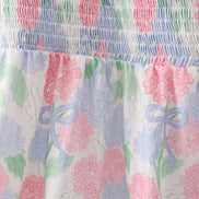 Blue Hydrangea Smocked Women Dress