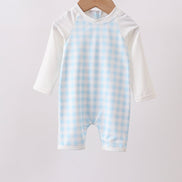 Blue Plaid UPF Swim One-Piece