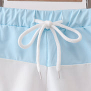 Blue Plaid UPF Swim Trunks