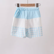 Blue Plaid UPF Swim Trunks