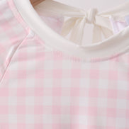 Pink Plaid UPF Rashguard