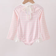 Pink Plaid UPF Rashguard