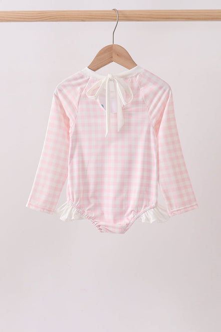 Pink Plaid UPF Rashguard