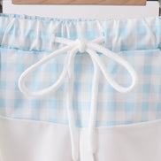 Blue Plaid UPF Swim Set