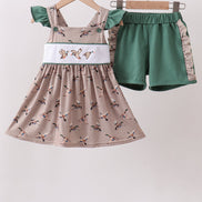 Green Mallard Embroidered Set