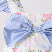 Blue Hydrangea Ruffle Bow Set