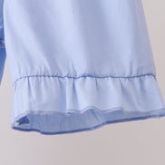 Blue Hydrangea Ruffle Bow Set