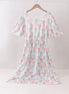 Blue Hydrangea Bow Women Dress