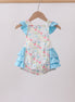 Blue Floral Ruffle Bubble
