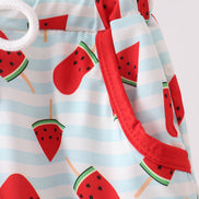 Red Watermelon UPF Swim Trunks