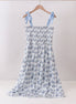 Blue Beach Smocked Women Dress