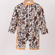 Camo Mallard Embroidered UPF Swim One-Piece