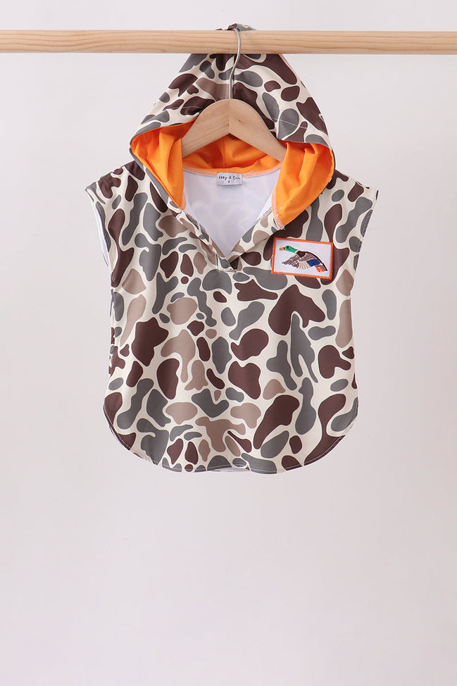 Camo Mallard Embroidered UPF Swim Coverup