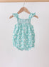 Sage Floral Smocked Bubble