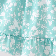 Sage Floral Smocked Bloomer Set