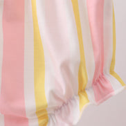 You're my sunshine Embroidered Bow Stripe Bloomer Set
