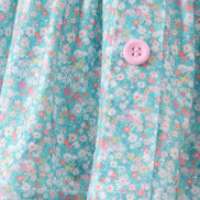 Green Floral Smocked Bloomer Set